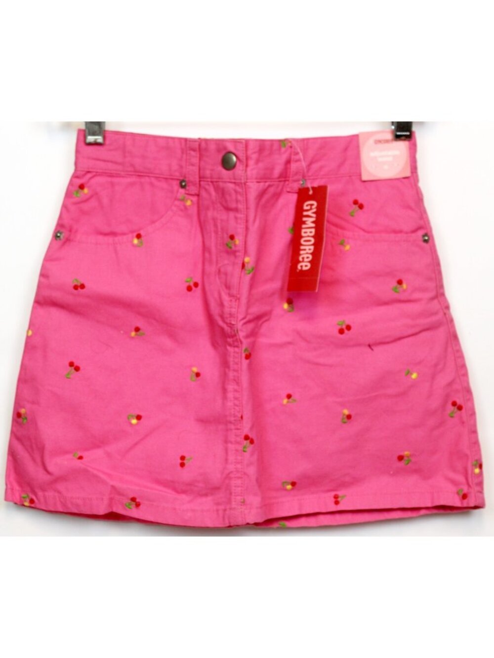2008 Gymboree Cherry Baby Pink Skorts sz 10 Adjustable Waist Embroidered Pockets